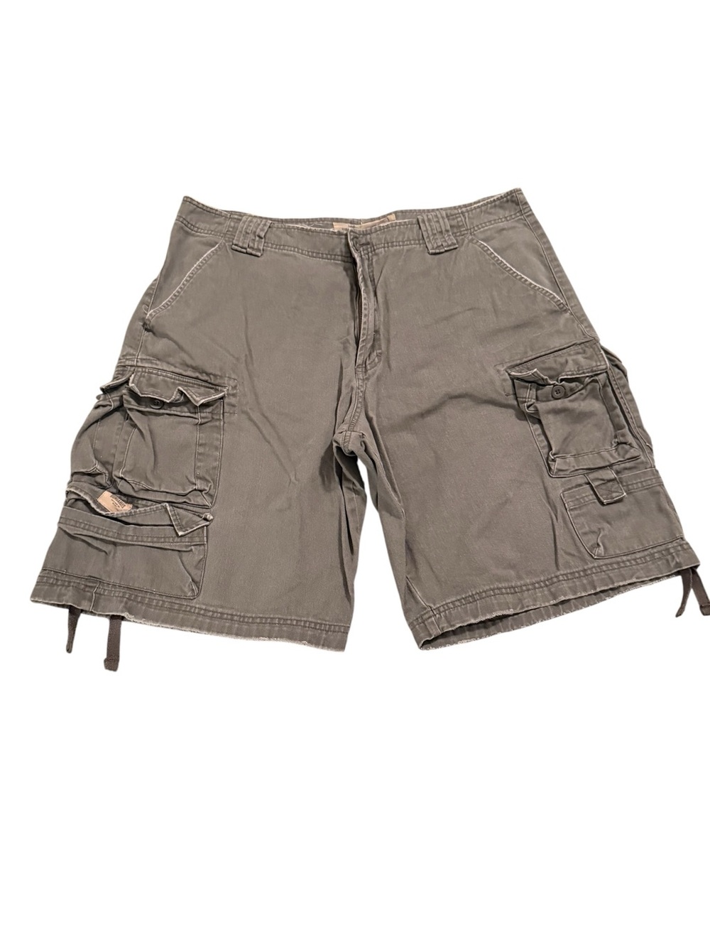 Lee Men's Olive Cargo Shorts with Multi-Pocket Design
